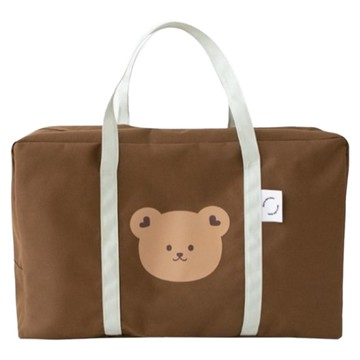 韓國風旅行袋棉被袋 - 防水  54 x 40 x 22cm  咖色小熊