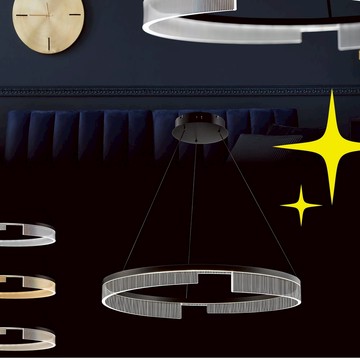 現代LED 三色變光 創意壓克力圓形吊燈 B09-20-7081-1