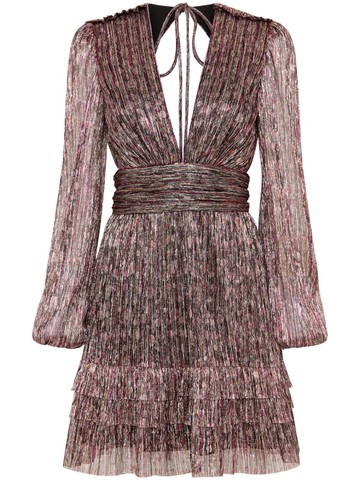 Rebecca Vallance - Claude cut-out minidress - women - Polyester/Metallic Fibre/Polyester - 14 - Silver