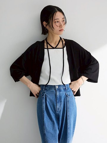 涼感V領拉鍊針織開襟衫(06000474900) - Green Parks