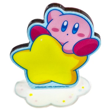 T'S FACTORY 壓克力磁鐵立牌 含5個星星迴紋針  78 x 5 x 89mm  卡比之星