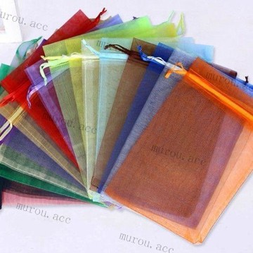 【50入】【100入】雪紗袋(白色/素色/混色)禮品袋 紗袋 束口袋 紗網袋 水果套袋 防蟲網袋 網紗袋 雪紗袋 禮品袋