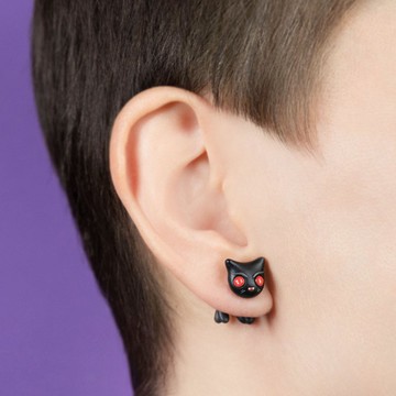 飛蛾人貓咪耳環 – 送給貓奴的可愛飾品 – 手工藝術