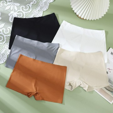 冰絲平角無痕內褲女士純棉襠中腰四角安全褲保險防走光夏季薄款 鑫弘-素時衣櫥