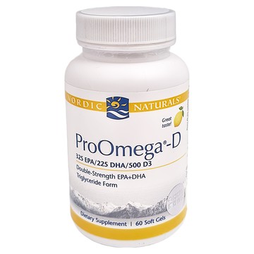 Nordic Naturals 魚油 + D膠囊 325 EPA/225 DHA/500 D3  60顆  1瓶