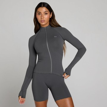 MP Women's Tempo Ultra Seamless Full Zip Jacket - Robust Grey - XL