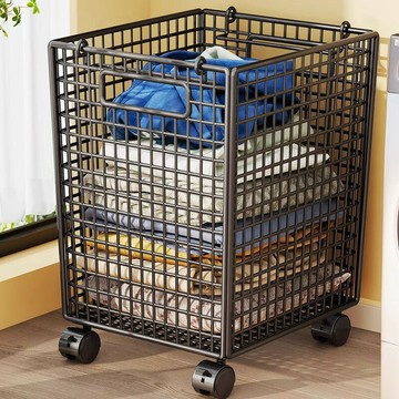 衣服收納筐可移動臟衣簍家用臟衣服收納籃衣服浴室大容量收納箱子ws7251