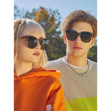 威古氏gm墨鏡女夏防曬紫外線潮太陽鏡男士開車茶色高級感ins偏光