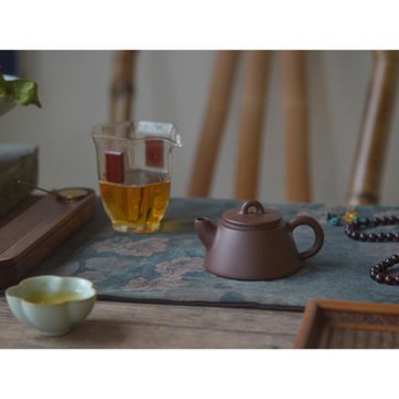 周夢作品大嘴魚罩老段泥120ml迷你壺出水爽快宜興原礦紫砂壺