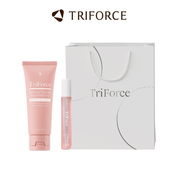 LINE禮物獨家限量【TRIFORCE 翠芙思】訂製私密香1+1禮物組｜寵愛私密精油保養香水10mL+寵愛私密調理凝露80mL(享品牌紙袋)