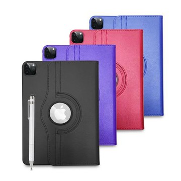 【LA123奇幻旋轉款】iPad Air 11吋 2024 平板保護皮套(附精細觸控筆)