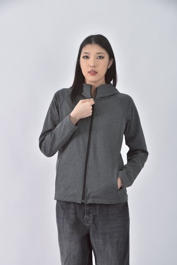 (M) uniqlo連帽灰色外套