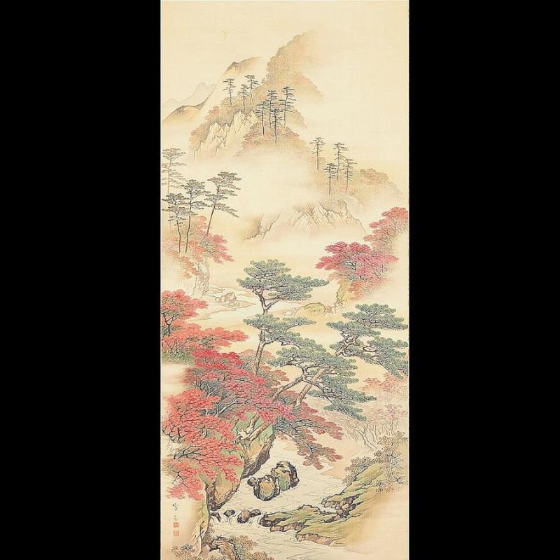 真作】【渡鹿庵】[杉谷雪樵] 11743 最上品 出展作 双幅 掛軸 日本画 「吉野龍田図」 落合東郭箱 絹本 花鳥図 熊本 肥後 雲谷派 在銘 |  LINEブランドカタログ