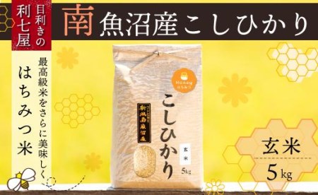 南魚沼産コシヒカリ『はちみつ米』玄米5kg×全3回