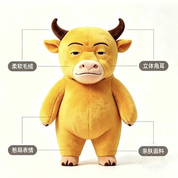 🛍️日常必備🛍️超火牛來周邊手辦漲停卡通牛  擺件  桌面治癒系列辦公桌裝飾