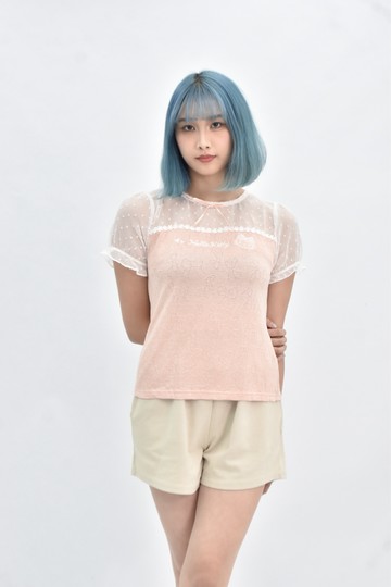 (S) ruby 棉質hello kitty粉色短袖上衣