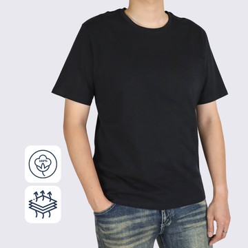 棉質圓領Ｔ恤－黑色