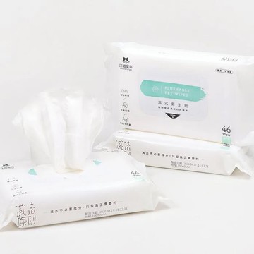 DogCatStar 汪喵星球 濕式衛生紙 12抽 46抽 寵物濕紙巾 毛孩專屬濕式衛生紙 可沖馬桶『寵喵』