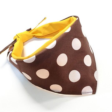 狗狗專屬名領巾-客製化(中小型犬)- 白湯圓