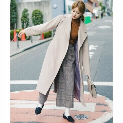 haco! さりげなく女度を上げてくれるプリーツロングコート 美品】haco!さりげなく女度を上げてくれるプリーツロングコート