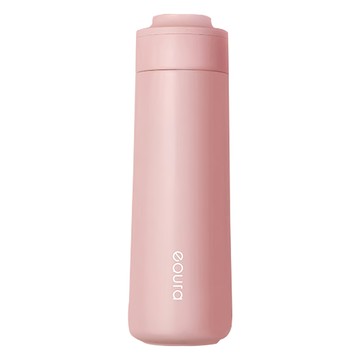 EQURA 一克拉 316不鏽鋼 智慧感溫保溫杯 400ml LED顯示 USB充電  粉紅色  1個