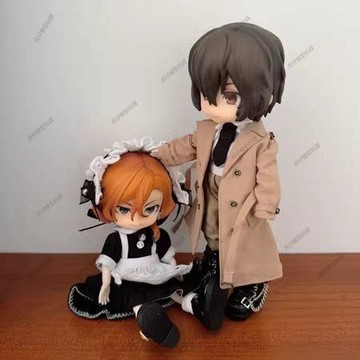 【台灣出貨】✨免運 D妹D男Bjd ob11男12分妖精素體娃娃衣雙排扣四色短款風衣 人偶服飾 人偶配件
