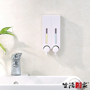 生活采家 幸福手感雙孔手壓式給皂機250ml-經典白