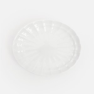 Miyama 深山 玲音 橢圓盤16cm 白