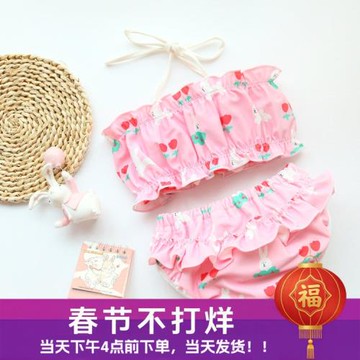 嬰兒泳衣女寶寶0-1歲小公主一歲分體防水褲泳衣0-1歲嬰兒比基尼