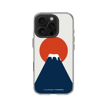 iPhone 16 Pro Clear Case（相機按鈕） 透明 - ilovedoodle (Lim Heng Swee) - Cat Landscape - Fuji 富士山
