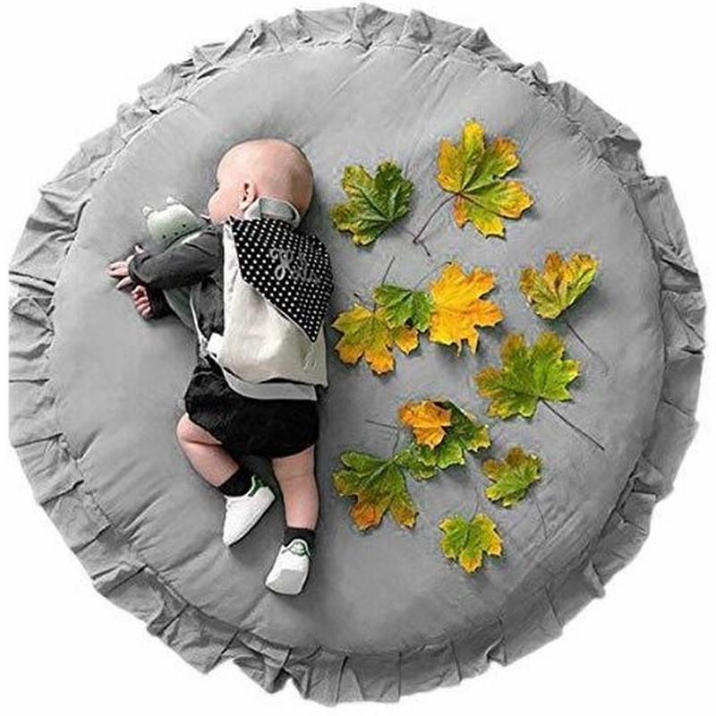 Orfina ベビープレイマット 円形 ベビーマット おしゃれ 遊びマット ラグマット サークルマット ベビークロールマット 柔らかい 綿 毛布レース 通販 Lineポイント最大get Lineショッピング