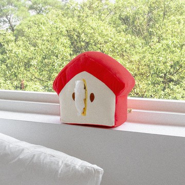 人間八月八丨蘋果房子紙巾盒可愛毛絨抱枕創意抽紙盒