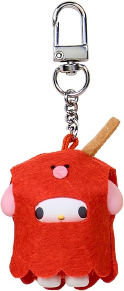 asdfkitty*三麗鷗 食物 造型玩偶鑰匙圈-美樂蒂烤魷魚-吊飾 掛飾-日本正版
