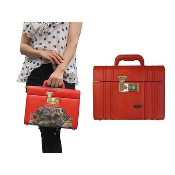 BASDON 化妝箱大容量分類隔層手提固定型密碼鎖