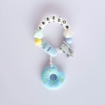 客製化 27公分 FREEDOM 直升機 藍色甜甜圈固齒器