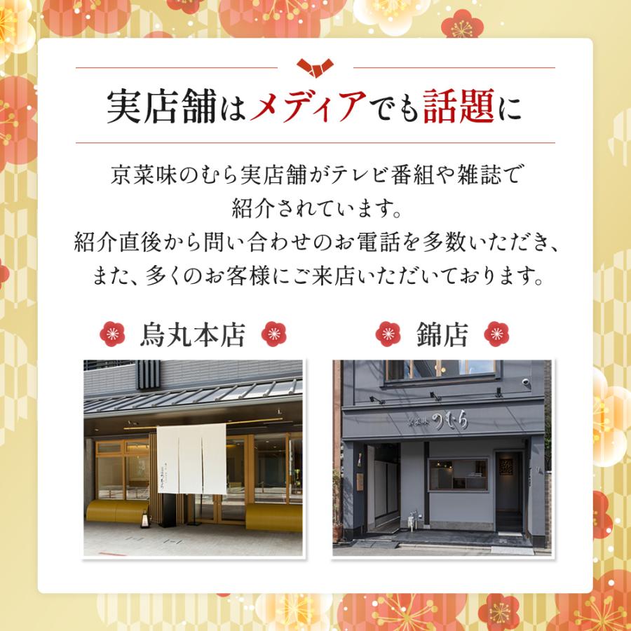 本格京風おせち料理「花籠二段」約七寸　一段重×二組、31品目、2人前　 2023-2024　京菜味のむら