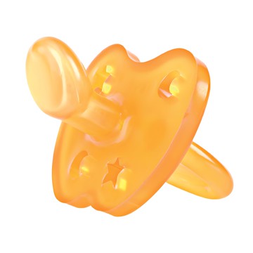 HEVEA 彩色丹麥橡膠安撫奶嘴 橘色  0-3個月  Classic  1個