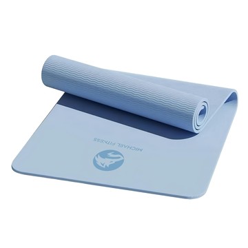 MICHAEL FITNESS 麥克健身 TPE瑜珈墊 單層防滑 霧霾藍 183 x 80 x 0.6cm  1個