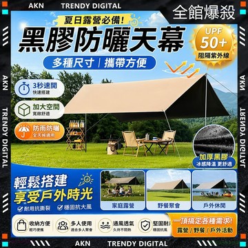 【現貨隔日達】⛺️遮陽防曬 黑膠方型天幕 適用4-8人⛺️遮陽天幕 黑膠天幕 塗銀天幕 戶外 露營 野餐 天幕 野餐帳篷