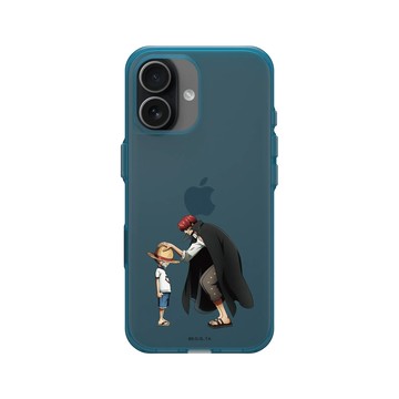 iPhone 17 Clear (相機按鈕) 夜幕藍 - 航海王 One Piece - 魯夫和紅髮傑克