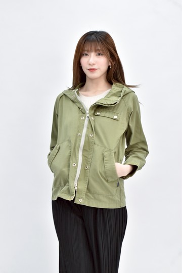 (L) navy co 棉質純棉連帽軍綠色外套