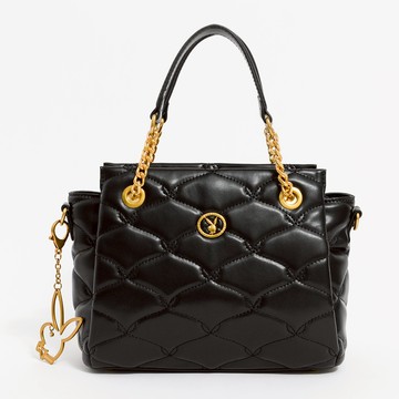 PLAYBOY - 三層式手提包附長背帶  Top-Notch系列 - 黑色