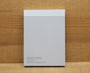 【便條紙】 素色方格便條本(淺灰)31222