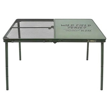 KZM OUTDOOR IMS 工業風折疊桌 K23T3U05 4kg  90 x 65 x 29/40/55cm  90cm  軍綠色