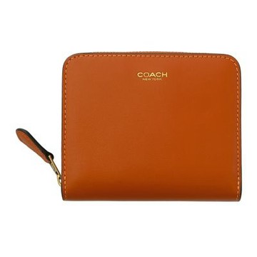 COACH 專櫃款NEW YORK 太妃糖棕摺疊短夾