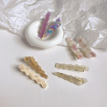 【全館現貨】 貝殼光果凍(2入組)髮夾 鴨嘴髮夾 瀏海髮夾 側邊髮夾 小紅書爆款小物 一字髮夾 TT08 TT09