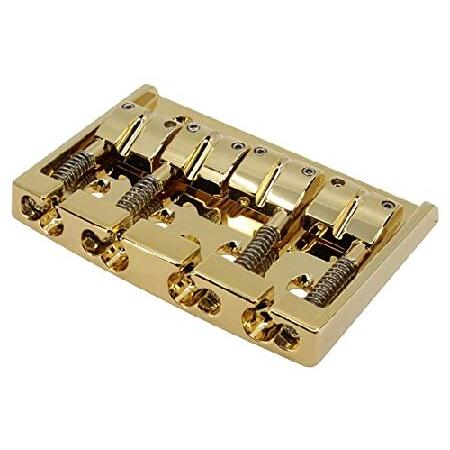 GOTOH 404BO-4 4弦バスブリッジ 真鍮サドル付き ゴールド 並行輸入品