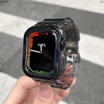 【下殺】7代 冰川一體透明錶帶 適用 apple watch 蘋果錶帶 iwatch 41mm 45mm 透氣 替換腕帶