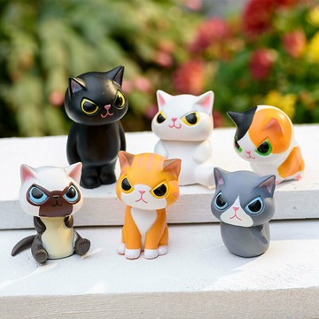 趣玩園藝創意變臉換裝小動物裝飾擺件換造型小貓狗微景觀花盆裝飾