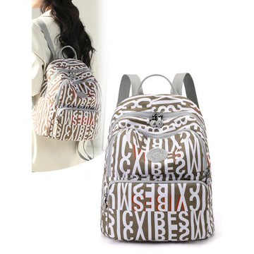 曼柔雙肩包女2025新款時尚百搭大容量女士背包休閑包包帆布學生包